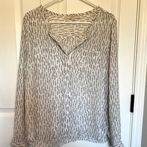 Loft black and white blouse